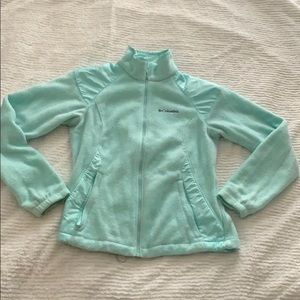 Columbia Light Blue Full Zip Fleece